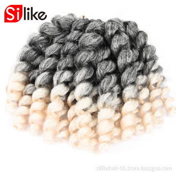 Ombre passion Braiding twist Hair brown Jumpy Wand Jamaican Bounce Curl 8 inch Crochet Hair Crochet Braids Hair Extensions